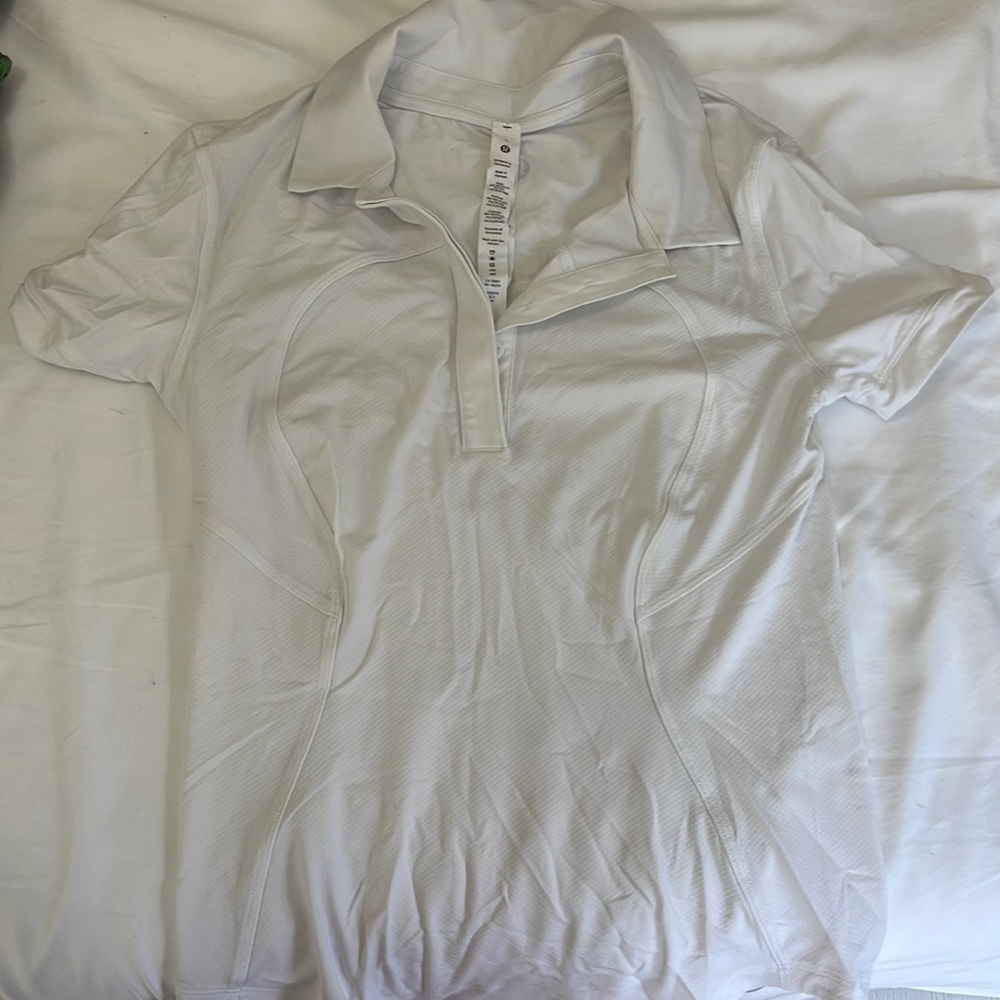 White collard gold lululemon swiftly